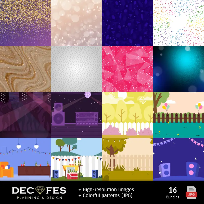 Fondos | Papel Digital Despedida de Solteras y Solteros - Imprimibles para Scrapbook y DIY