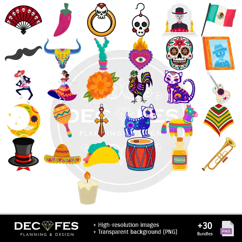 Papel Digital Día de los Muertos - Imprimibles para Scrapbook y DIY