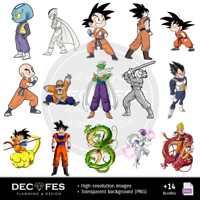 Personajes | Papel Digital Dragon Ball Z - Imprimibles para Scrapbook y DIY