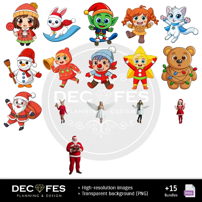 Números Temáticos | Papel Digital Feliz Navidad - Imprimibles para Scrapbook y DIY