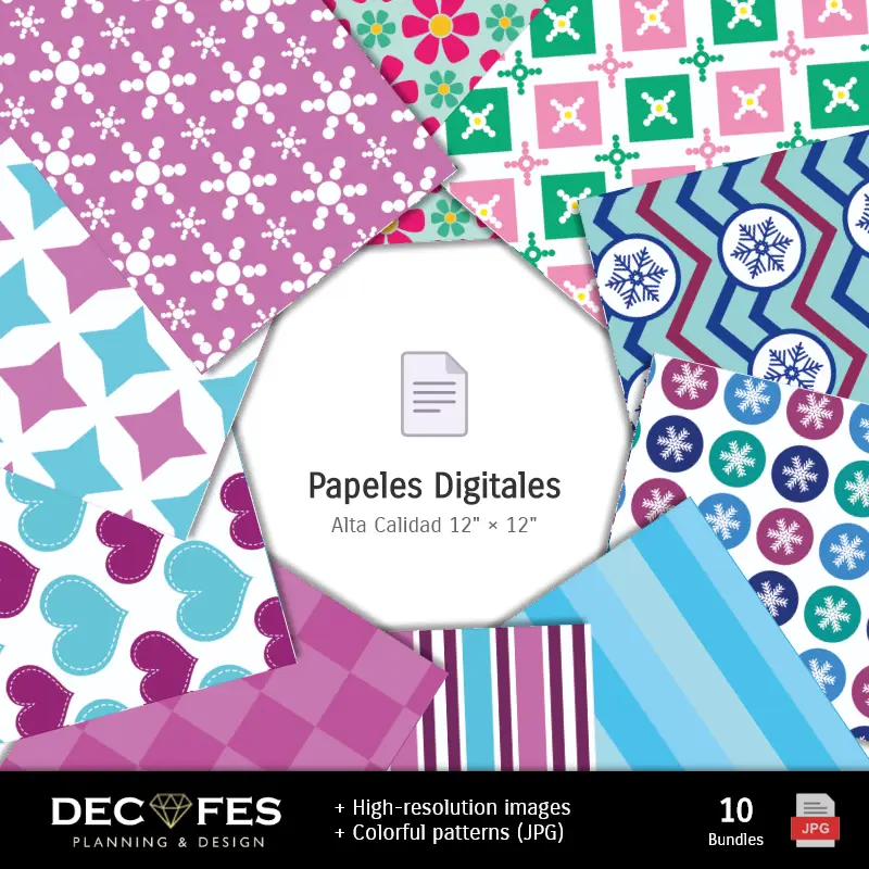 Collages | Papel Digital Frozen - Imprimibles para Scrapbook y DIY