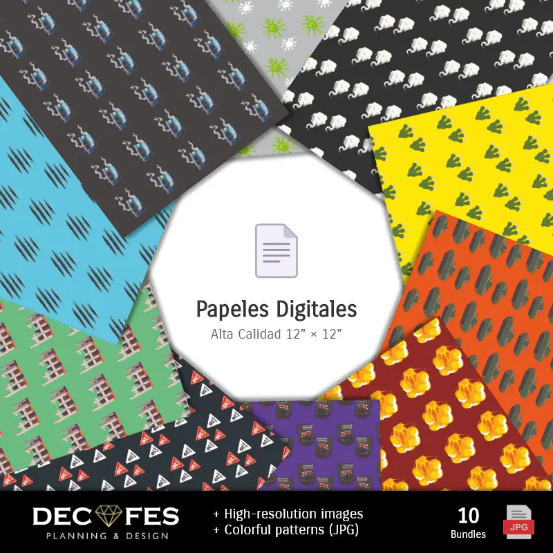 Collages | Papel Digital Godzilla - Imprimibles para Scrapbook y DIY