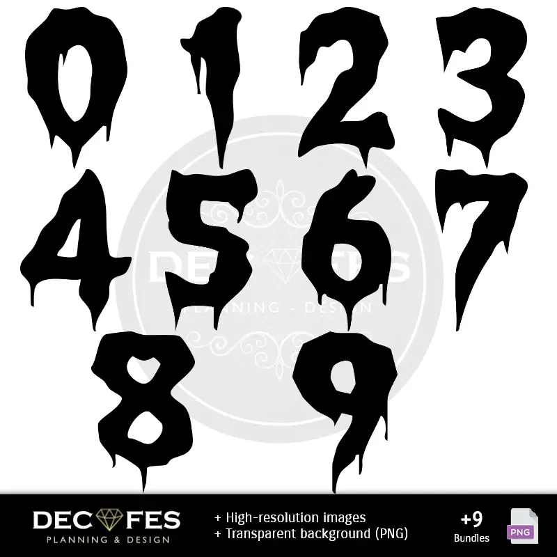 Números Temáticos | Papel Digital Hotel Transylvania - Imprimibles para Scrapbook y DIY