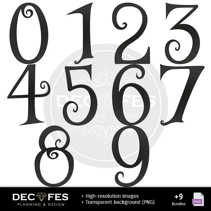 Números Temáticos | Papel Digital Jack Skellington - Imprimibles para Scrapbook y DIY