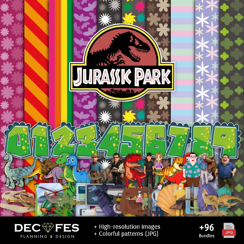 Fondos | Papel Digital Jurassic Park - Imprimibles para Scrapbook y DIY