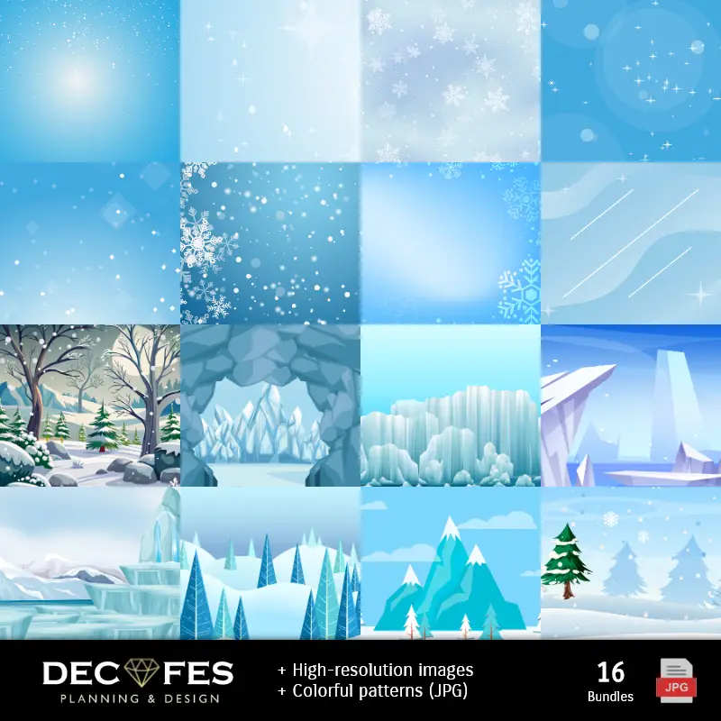 Fondos | Papel Digital La Era de Hielo - Imprimibles para Scrapbook y DIY