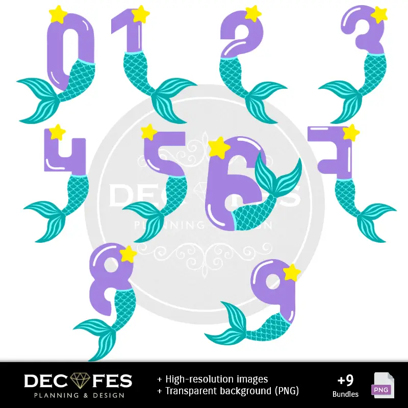 Fondos | Papel Digital La Sirenita Ariel - Imprimibles para Scrapbook y DIY