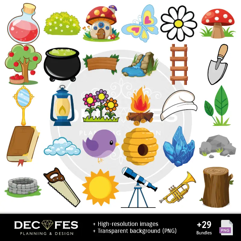 Accesorios | Papel Digital Los Pitufos - Imprimibles para Scrapbook y DIY