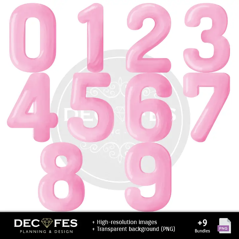 Números Temáticos | Papel Digital My Melody - Imprimibles para Scrapbook y DIY