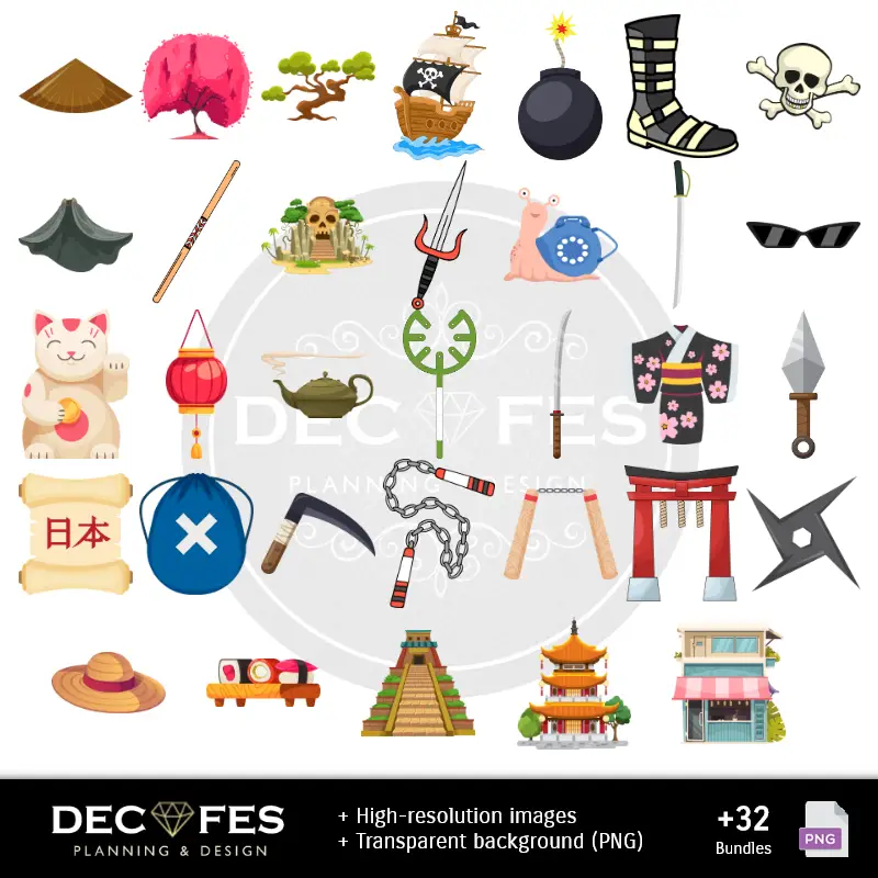 Accesorios | Papel Digital One Piece - Imprimibles para Scrapbook y DIY