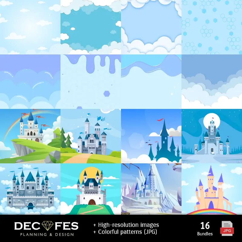 Fondos | Papel Digital Osito Príncipe Celeste - Imprimibles para Scrapbook y DIY