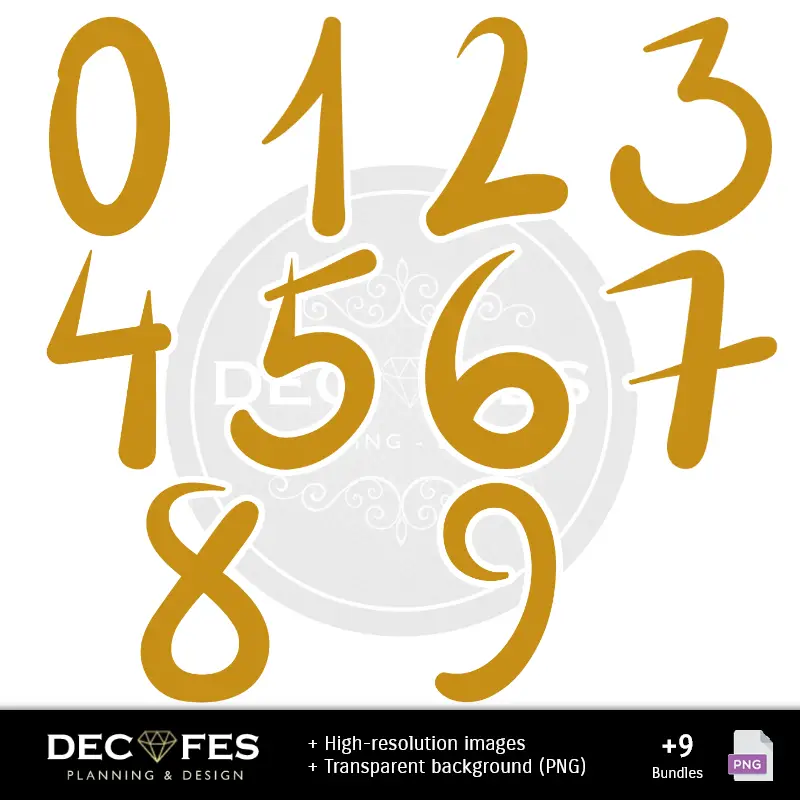 Números Temáticos | Papel digital para despedida de solteiro(a) - Imprimíveis para scrapbooking e projetos DIY