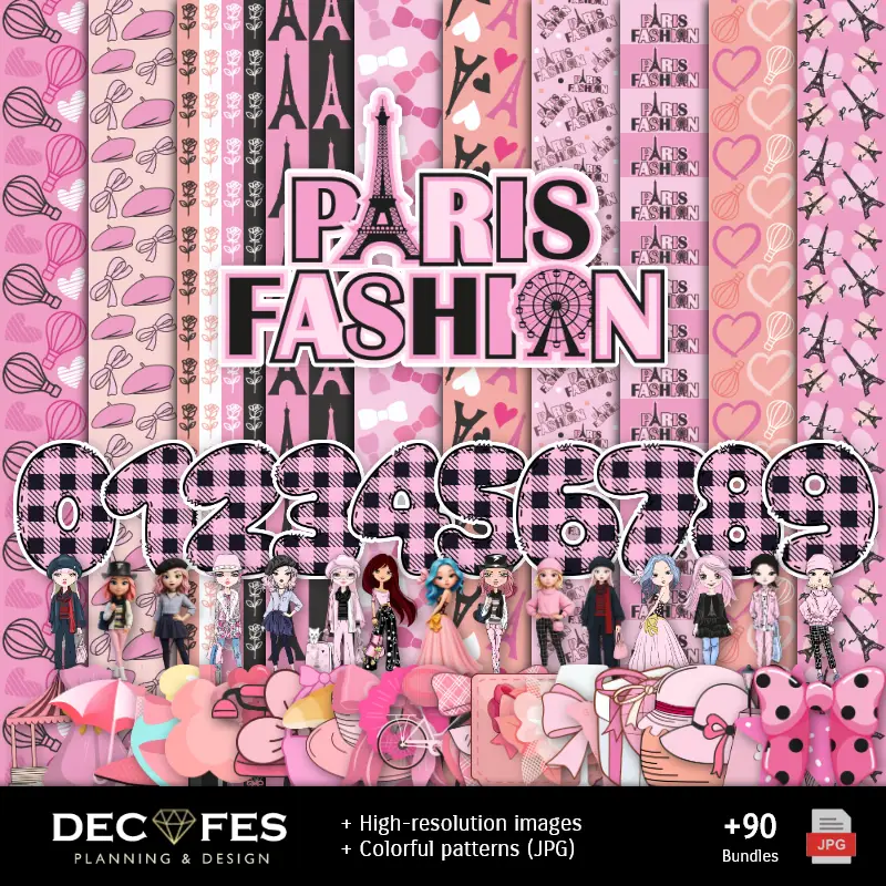 Papel Digital París - Imprimibles para Scrapbook y DIY