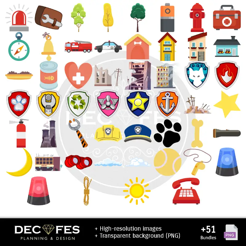 Accesorios | Papel Digital Paw Patrol Patrulla Canina - Imprimibles para Scrapbook y DIY