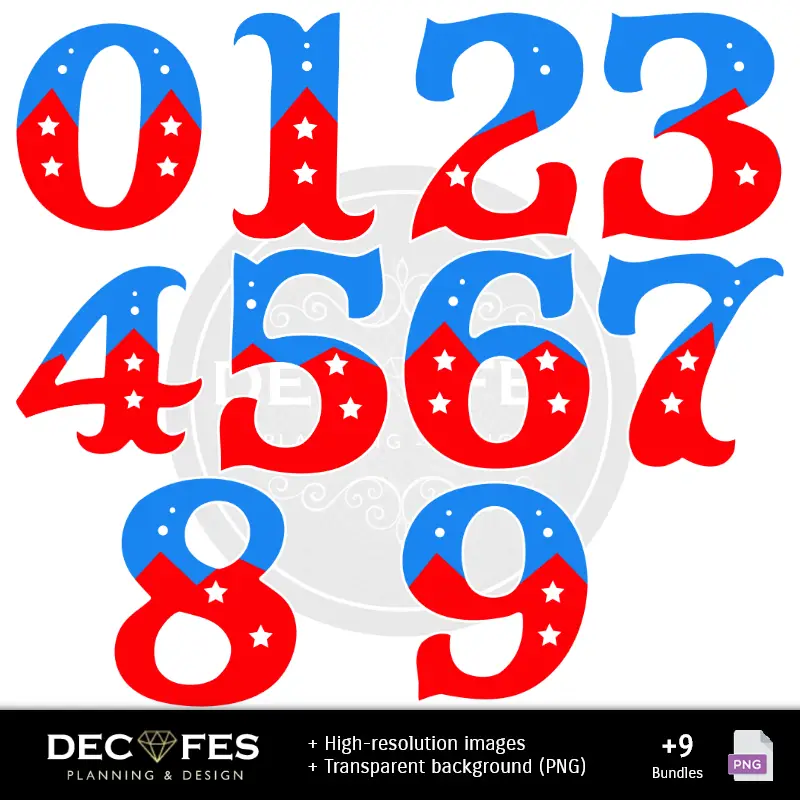 Números Temáticos | Papel Digital Plim Plim - Imprimibles para Scrapbook y DIY