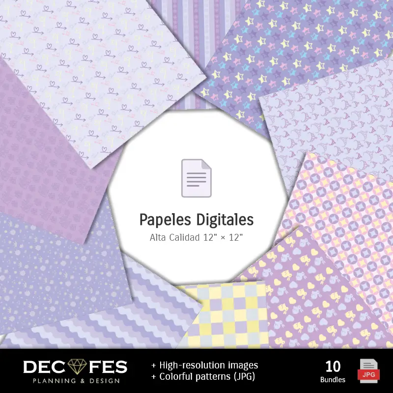 Papel Digital Princesa Sofía - Imprimibles para Scrapbook y DIY