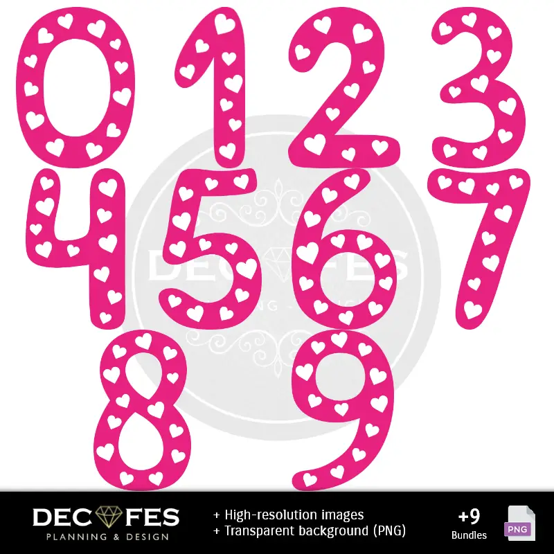 Números Temáticos | Papel Digital Rene y Lara Campos - Imprimibles para Scrapbook y DIY