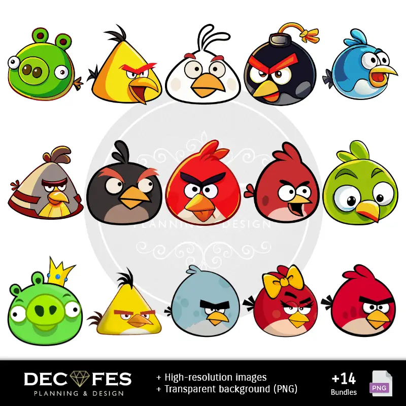 Accesorios | Papier numérique Angry Birds - Imprimable pour Scrapbook et bricolage