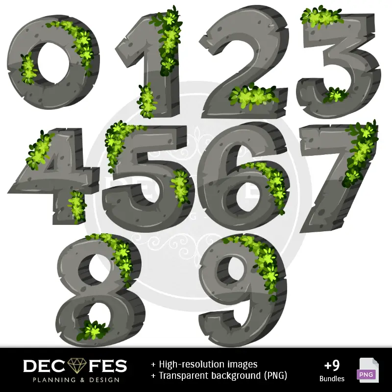 Números Temáticos | Papier numérique de Madagascar - Imprimable pour Scrapbook et bricolage