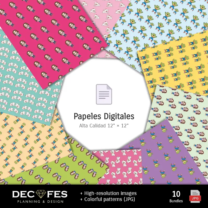 Collages | Papier numérique de René et Lara Campos - Imprimables pour scrapbooking et loisirs créatifs