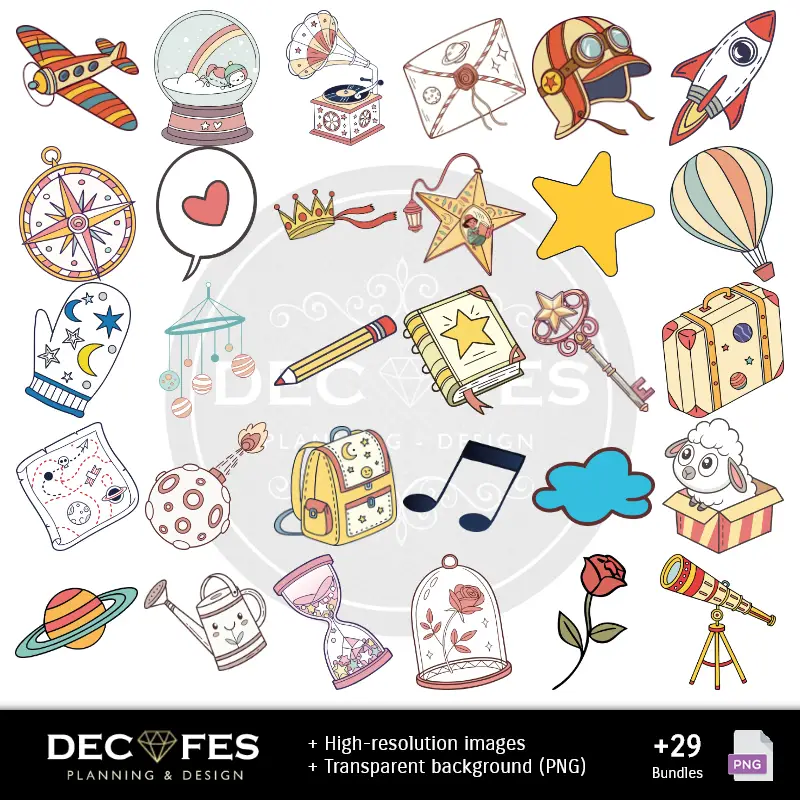 Accesorios | Papier numérique El Principto - Imprimable pour scrapbook et bricolage