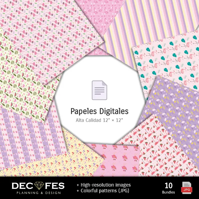 Fondos | Papier Numérique Flamenco - Imprimable pour Scrapbook et bricolage