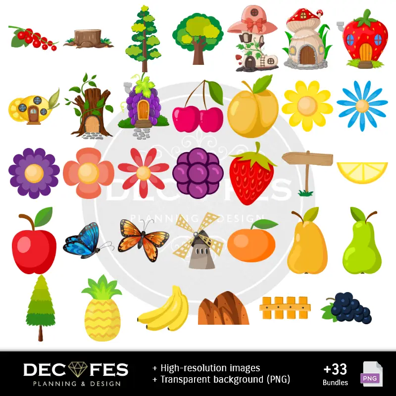 Números Temáticos | Papier numérique Frutilita - Imprimable pour Scrapbook et bricolage