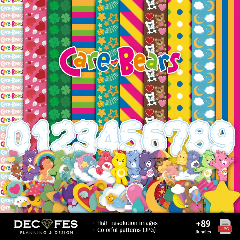 Papier numérique Les Carinosites - Imprimable pour Scrapbook et bricolage