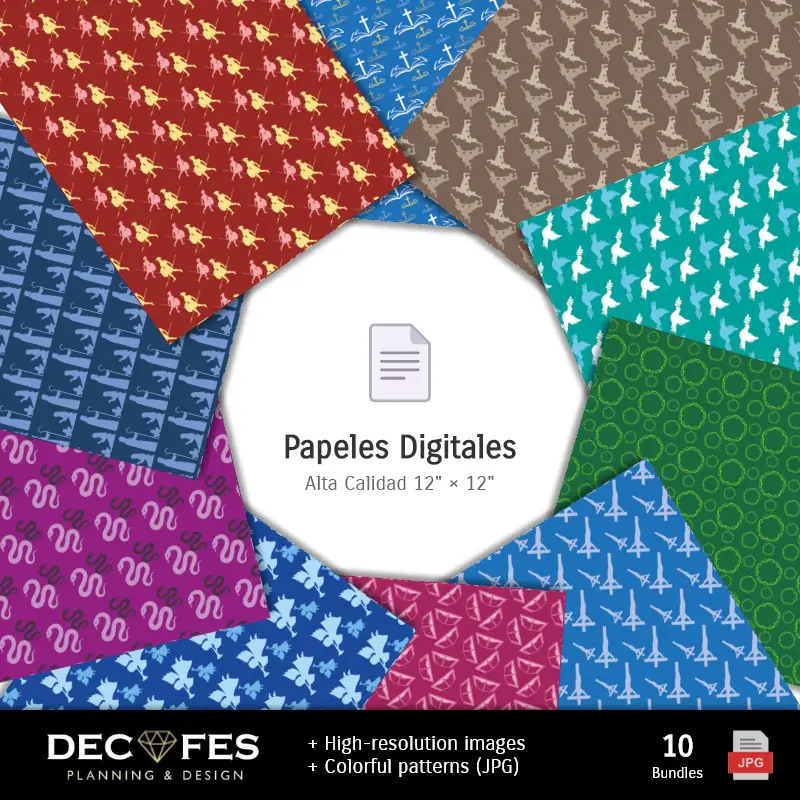 Collages | Papier numérique Pâques - Imprimable pour Scrapbook et bricolage