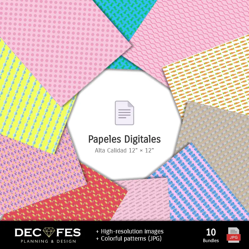 Collages | Papier numérique Peppa Pig - Imprimable pour Scrapbook et bricolage