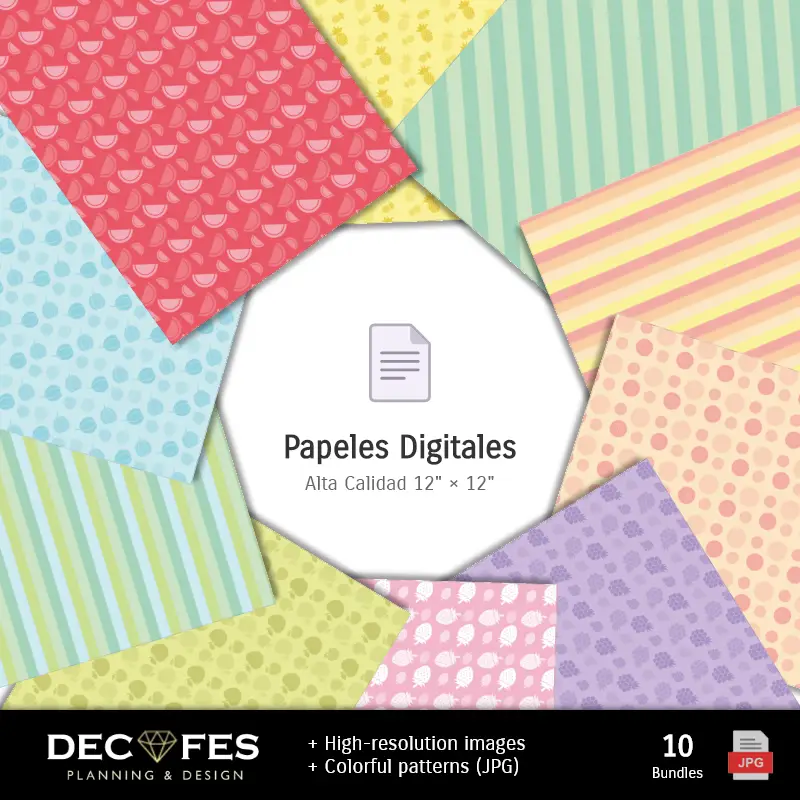 Papier numérique Pintadite Gallinite - Imprimable pour scrapbook et bricolage