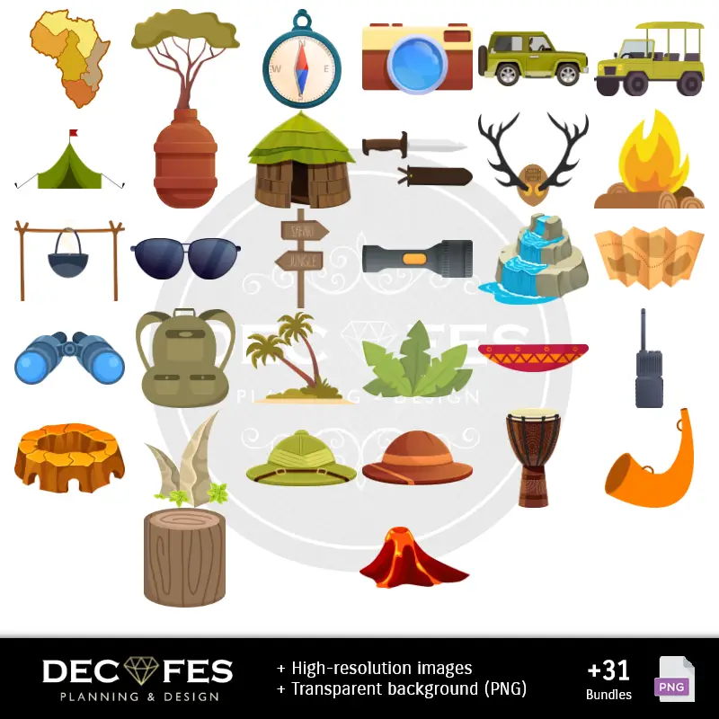 Accesorios | Papier numérique Safari d'impression animale - Imprimable pour Scrapbook et bricolage