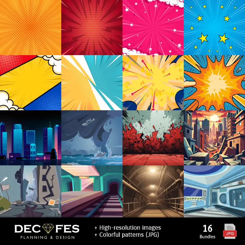 Fondos | Papier numérique Super Heroes - Imprimable pour scrapbook et bricolage