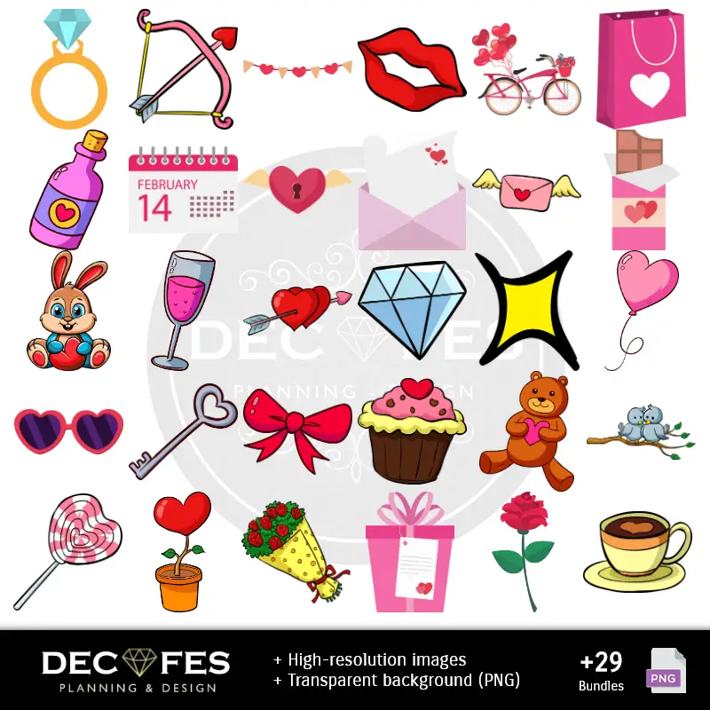 Accesorios | Papier numérique Valentin - Imprimable pour Scrapbook et bricolage