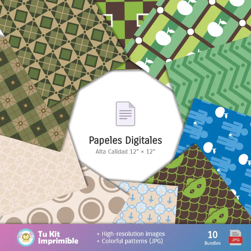 Collages | Papier peint Adam et Eve - Papiers de décoration numérique