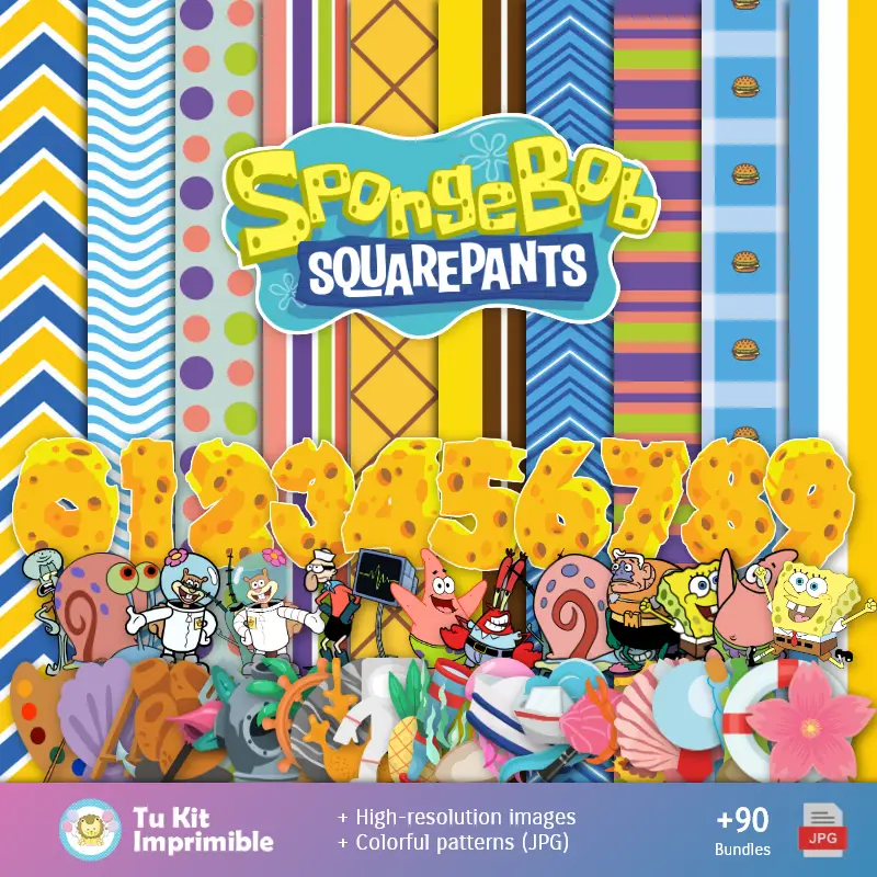 Patrones | Papier Peint Bob Éponge - Papiers numériques