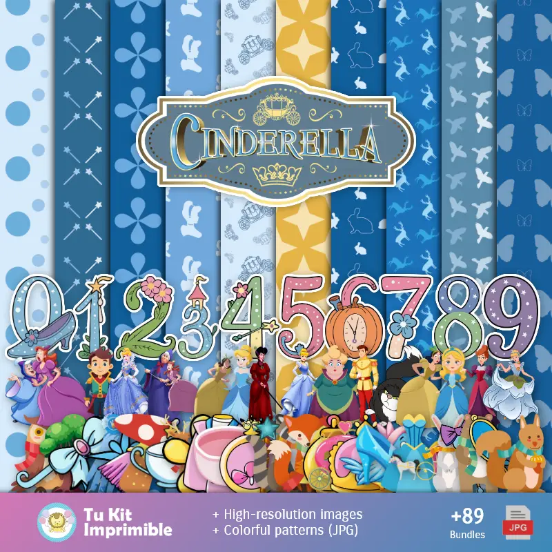 Accesorios | Papier peint Cendrillon - Papiers numériques