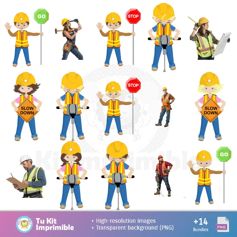 Números Temáticos | Papier peint Construction - Papiers décoratifs numériques