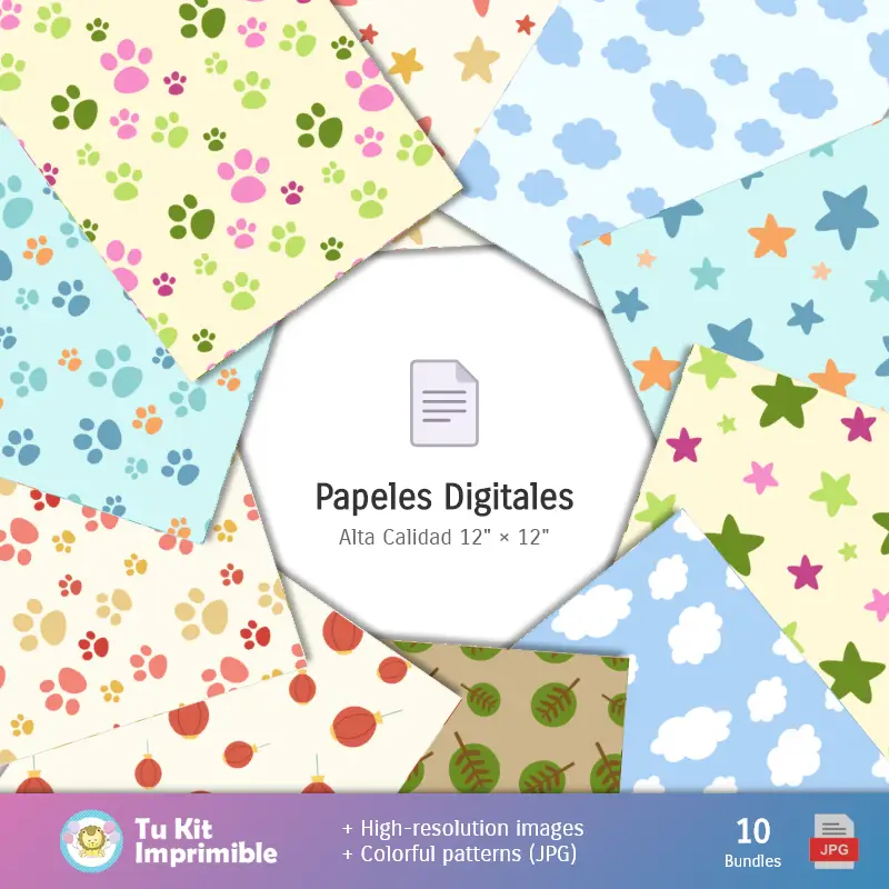 Collages | Papier peint Daniel le Tigre - Papiers numériques