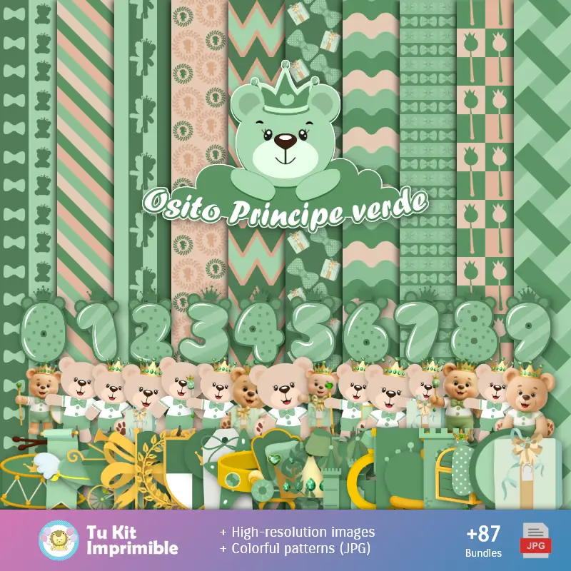 Papier peint de l'ours vert - Papiers numériques