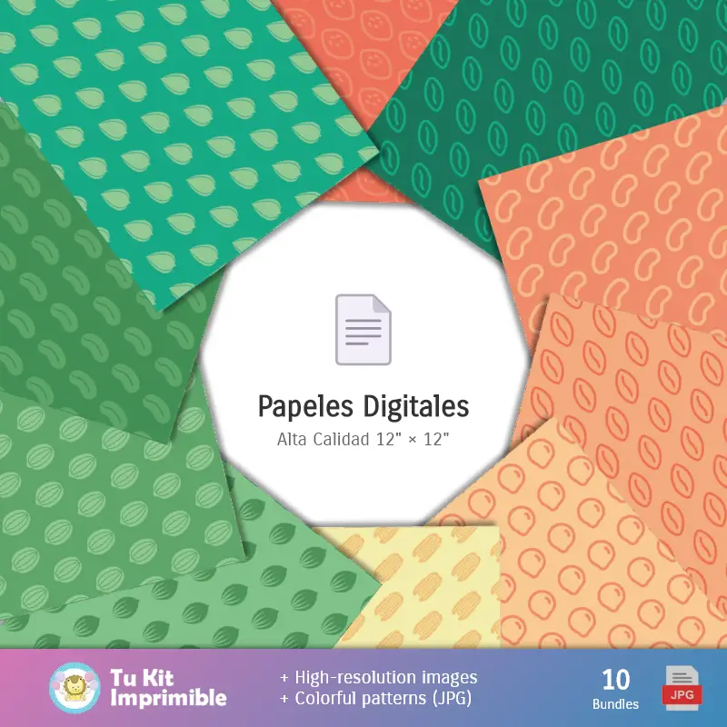 Collages | Papier peint Giraffes - Papiers de décoration numérique