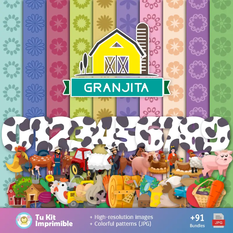 Papier peint Granjita - Papiers de décoration numériques