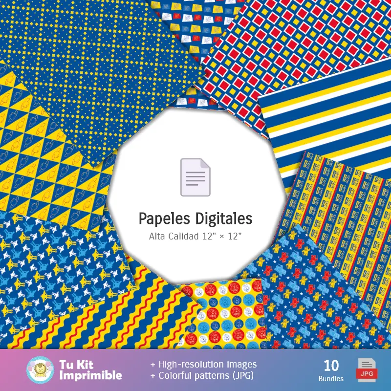 Collages | Papier peint histoire de jouets - Papiers de décoration numérique