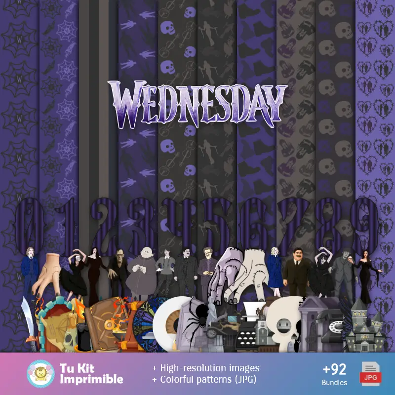 Papier peint Merlina - Papiers numériques