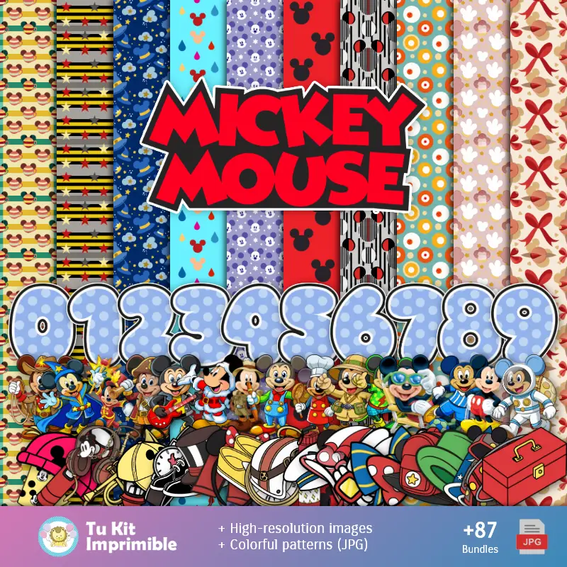 Papier peint Mickey Mouse - Papiers numériques