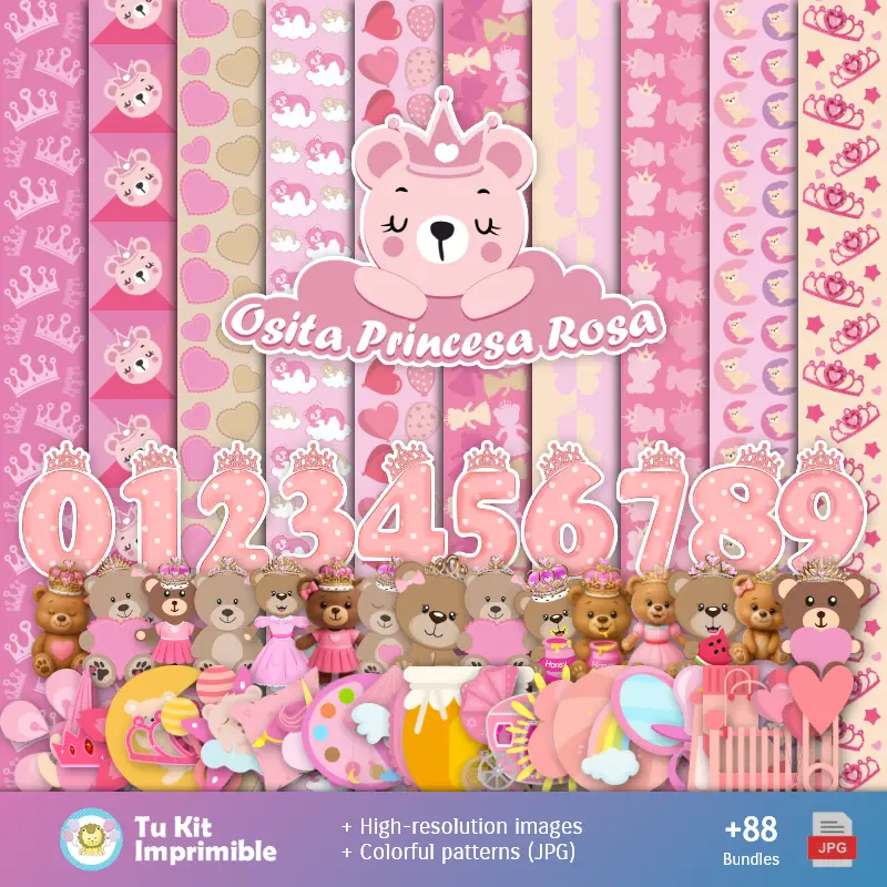 Papier peint Osito Rosa - Papiers numériques