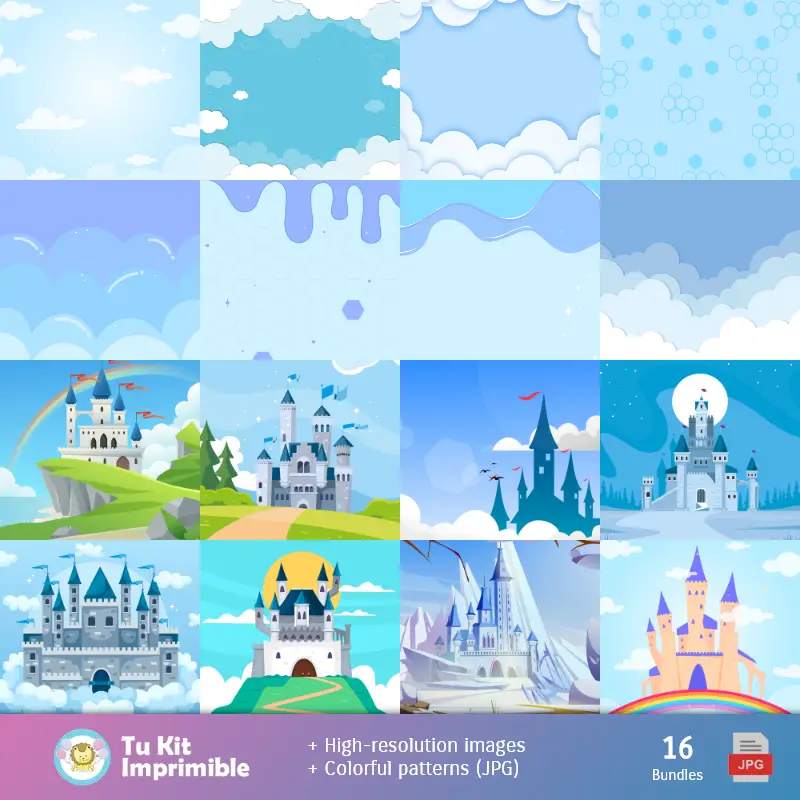 Fondos | Papier peint Prince Celeste Bear - Papiers numériques