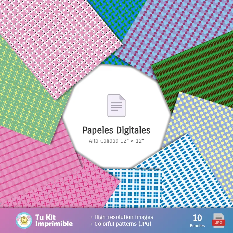 Collages | Papier Peppa Cochon - Papiers de décoration numérique