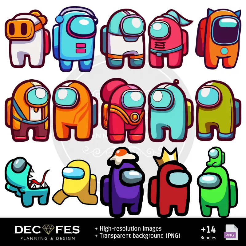 Personajes | Parmi nous Digital Paper - Imprimable pour Scrapbook et bricolage