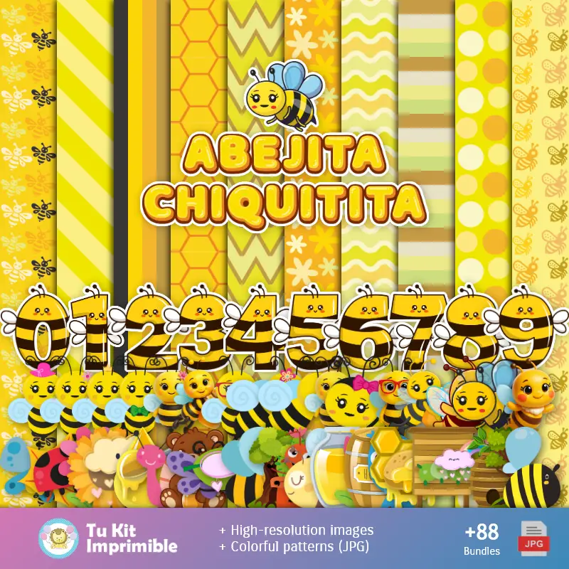 Fondos | Patrones y Texturas Abejitas - Kits de Scrapbook y Fiestas